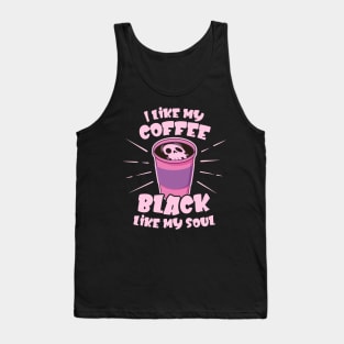 Black Like My Soul Pastel Grunge Nu Goth Coffee Tank Top